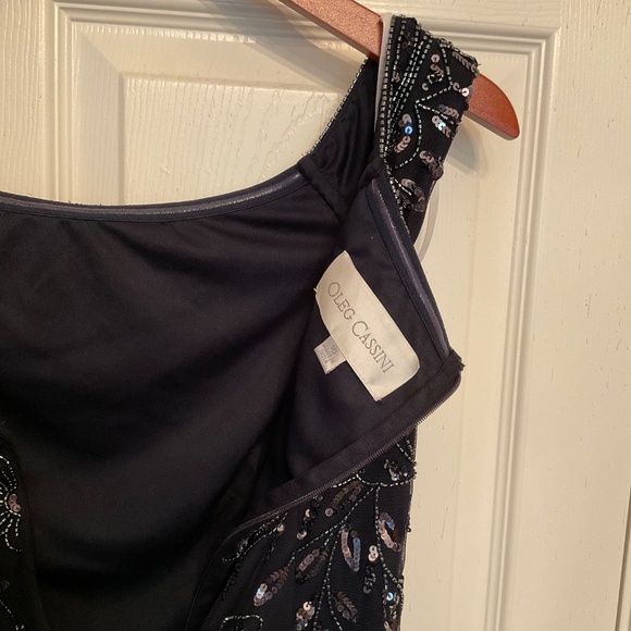 NWT Oleg Cassini Blue Navy Dress Size 10 - Picture 6 of 8